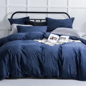 NTBAY Crystal Velvet Duvet Cover Set – 3 Piece Soft & Warm Bedding with Hidden Zipper