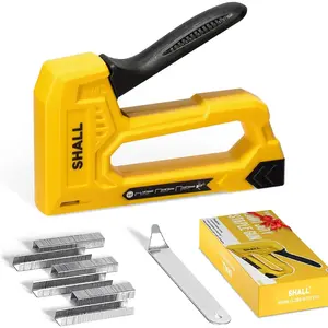 Light Duty Staple Gun for Wood - Yellow Upholstery Staple Gun with 1600pcs JT21 Staples 1/4, 5/16, 3/8 inch and Staple Remover - Fabric Stapler Gun for Crafts, DIY, DecorationQuesear