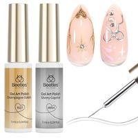 2Pcs Silver + Gold Gel Liner