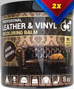 Leather & Vinyl Recoloring Balm - Dark Brown | Restore Faded, Worn, and Peeling Leather and Vinyl on Sofas, Chairs, and  Seats | Vibrant Colors with Simple Application