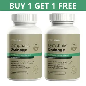 [ BUY 1 GET 1 FREE ] Sculptique Lymphatic Drainage Capsules - Supports Body's Natural Lymphatic Cycle Helps Remove Excess Fluids and Toxins - Supports Natural Lymphatic Cycle - Antioxidant & Detox Binder Supplement