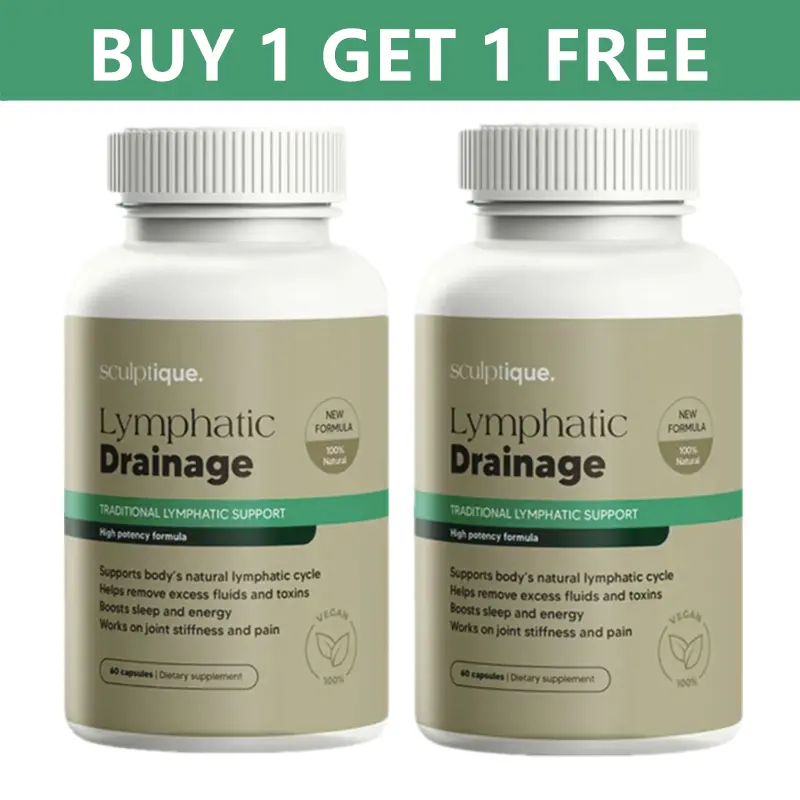 [ BUY 1 GET 1 FREE ] Sculptique Lymphatic Drainage Capsules - Supports Body's Natural Lymphatic Cycle Helps Remove Excess Fluids and Toxins - Supports Natural Lymphatic Cycle - Antioxidant & Detox Binder Supplement