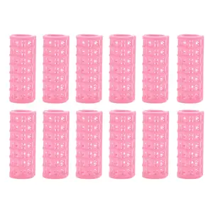 VOCOSTE Convenient Heatless Voluminous Hair Roller for Women 2.76"x0.98" Pink 12pcs