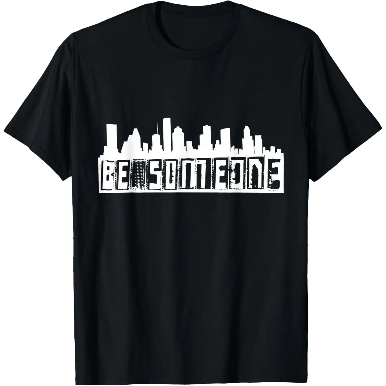Be Someone H-Town Houston Texas Skyline T-Shirt Pure Cotton Graphic Tees Menswear Top: Gifts for Men & Women