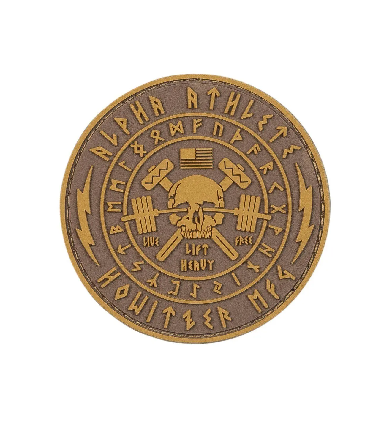 Howitzer PVC Velcro Patch, Alpha Morale Embroidered Sew-On Fabric Accessory, Pvc Patches Velcro