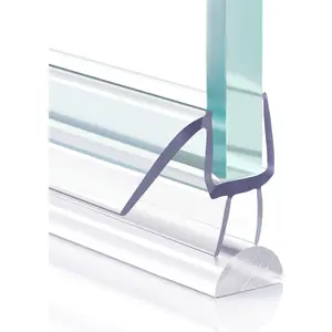 Shower Door Bottom Seal, 2 count 3/8" x 36" Shower Door Sweep for 3/8 Inch Glass, Frameless Glass Shower Door Seal Strip, Stop Shower Leaks and Create a Water Barrier