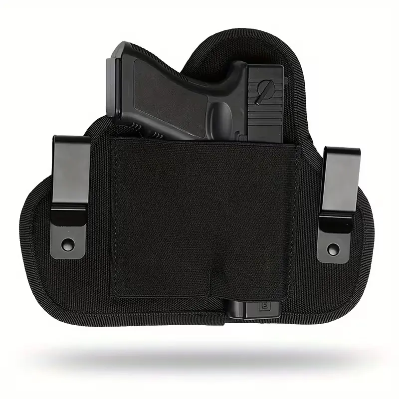 IWB Pancake Gun Holster for Discreet Carry, Compact Design with Included Magazine Holder for Outdoor Sports, Includes Mag Holder, Unisex, Secure Fit, Short, Concealed Carry