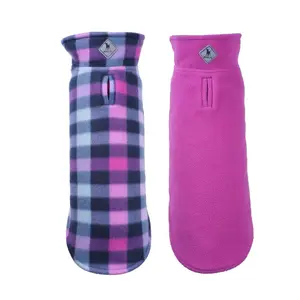 The Worthy Dog Fargo Fleece Purple Check Jacket