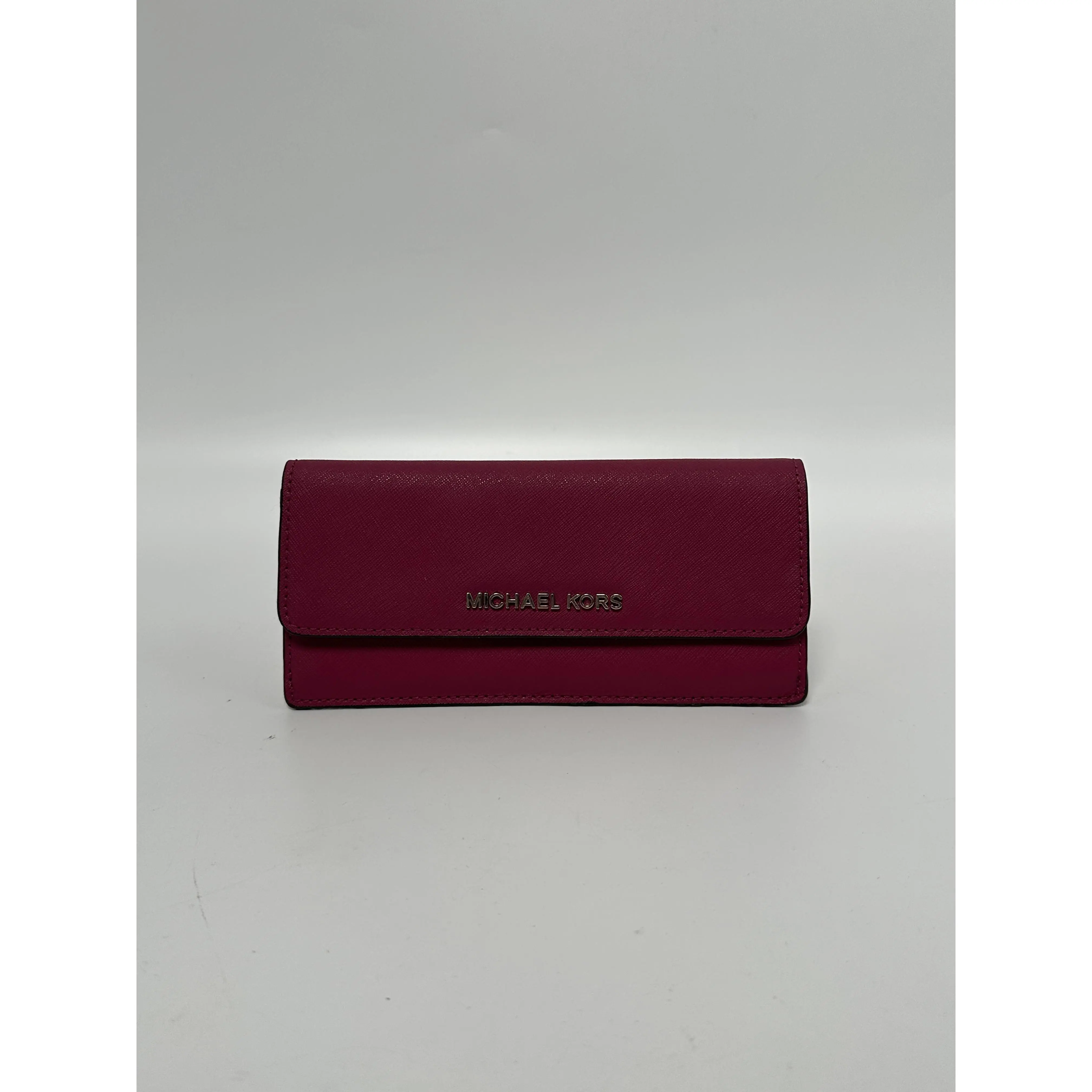 Pre-owned MICHAEL KORS leather Wallet Jet Set Saffiano Continental Flap W21JX