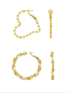 Women's Elegant Heart Design Hoop Earrings, Fashion Jewelry for Party, Daily Clothing Decor, Exquisite Jewelry for Birthday Gift, Valentine's Day, Gift