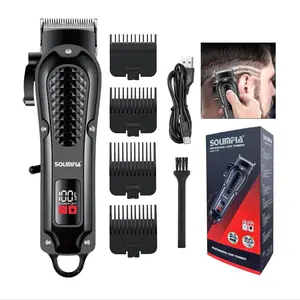 Professional Electric Hair Clipper, Cordless Rechargeable Clippers, LCD Display Hair Trimmer, Hair Cutting Machine, Haircut Tool for Men, Great for Stylists Barbershop Salon Home Use