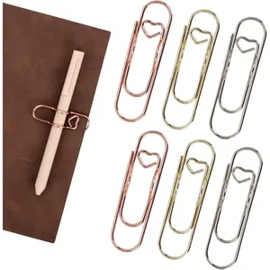Colorful Metal Pen Holder Clips for Notebook - 24 count Multi-Purpose Planner Pen Holder & Paper Clip Set, Stainless Steel Pencil Clips for Journal Office School Supplies