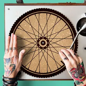 Bicycle Turntable Slipmat - Audiophile-Grade Cork | Quetzal Studio