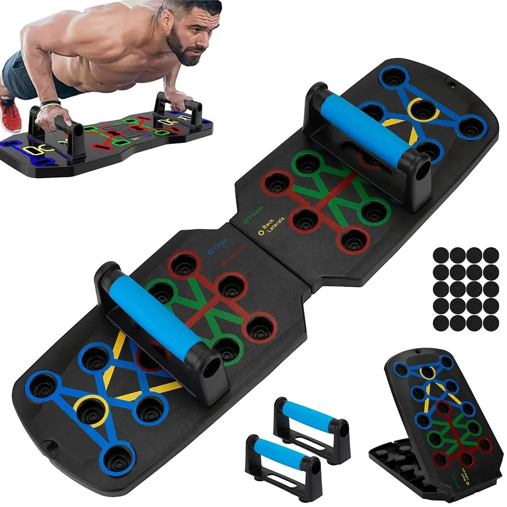 28 in 1 Push Up Board Fitness,Professional Strength Training Equipment for Chest, Shoulders, Back & Triceps, Portable Workout Station with Non-Slip Handles Home Exercise Machine Arm Exerciser  Push Up Stand Push Up Bars