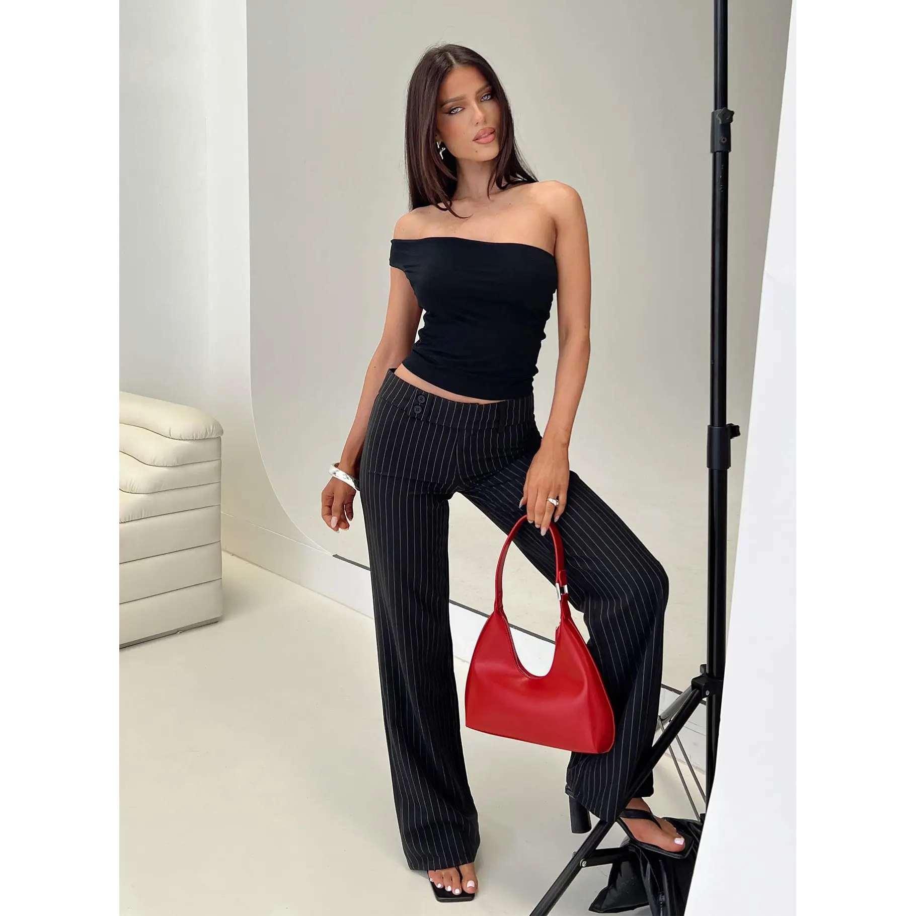 Socialista Pinstripe Pant Black Socialista Pinstripe Pant Black