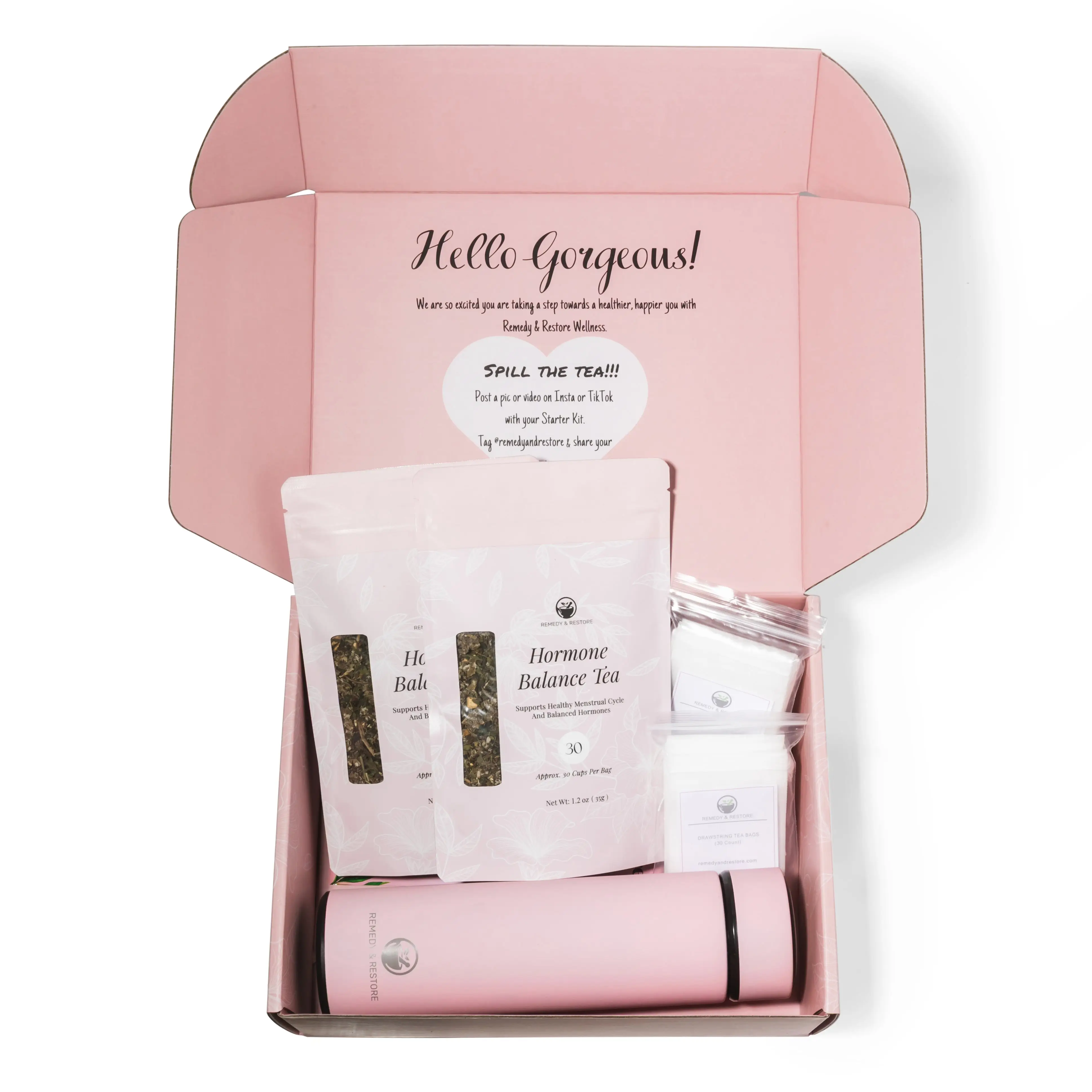 Hormone Balancer Starter Kit – Herbal Tea Set for Menstrual Health & Hormonal Support by Remedy & Restore