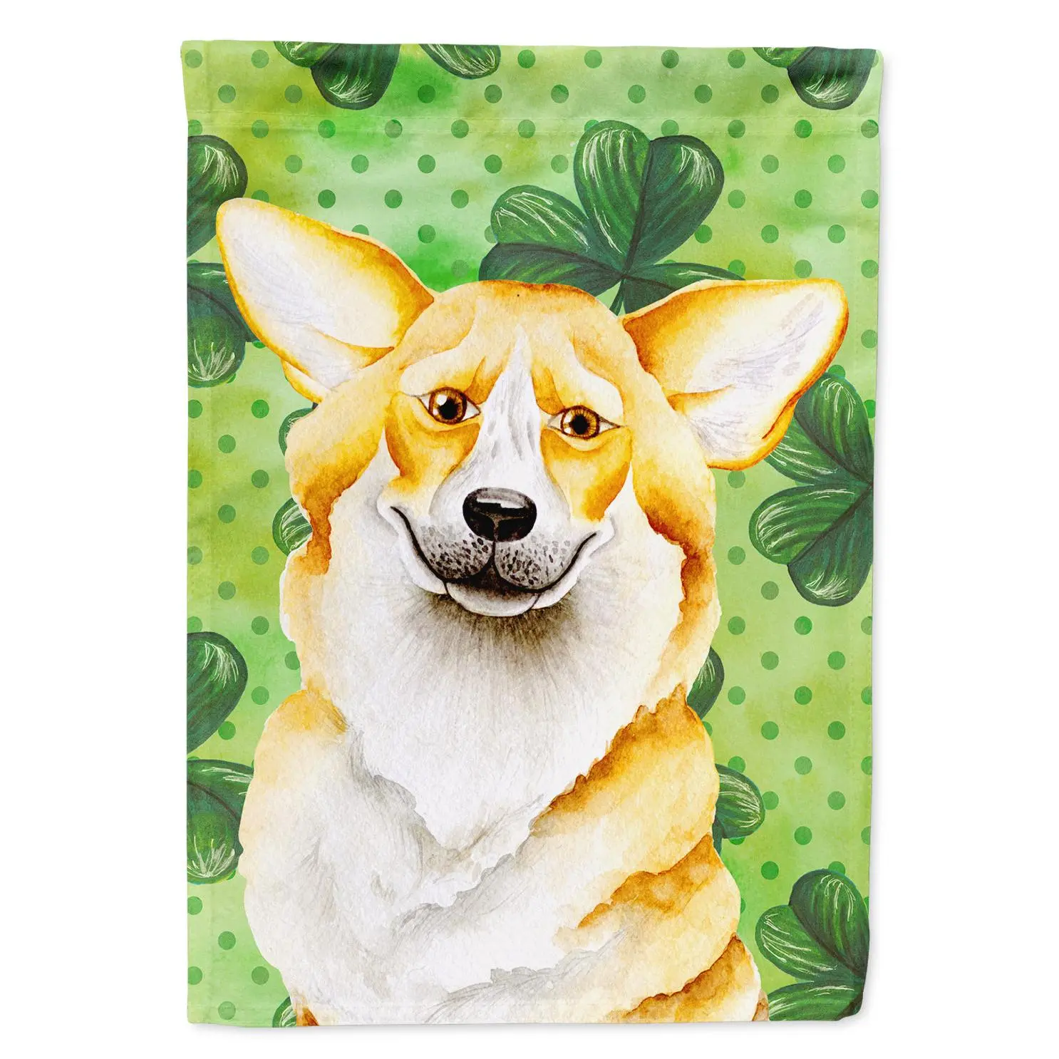 Corgi Shamrocks Garden Flag Mailbox Decorative Yard Banner Outside Patio Artwork for Flower Beds, Garden Size, Multicolor