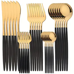4pcs Stainless Steel Flatware Set, Mirror Polished Finish Cutlery, Includes Forks, Knives, Spoons Tableware