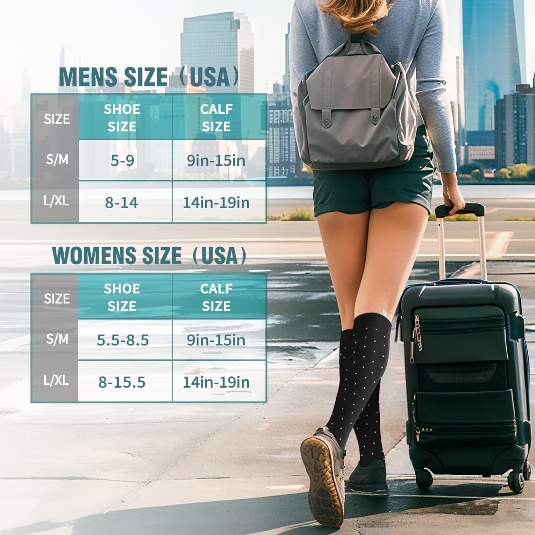 6 pairs Compression Socks for Women & Men -Best Support for Nurses- Graduated Supports Socks for Running, Athletic Sports 6 pairs Compression Socks for Women & Men -Best Support for Nurses- Graduated Supports Socks for Running, Athletic Sports