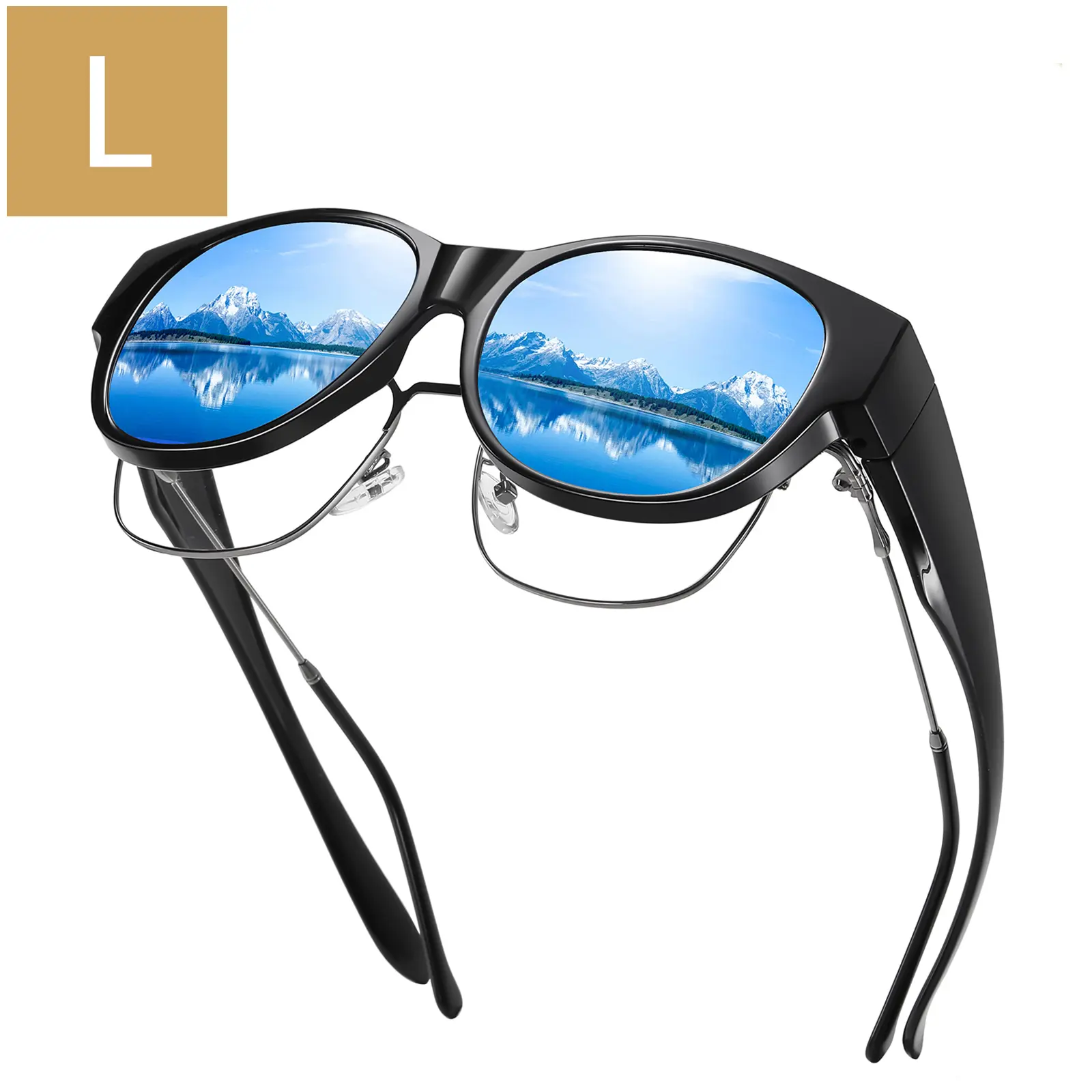 Black Frame Blue Lens