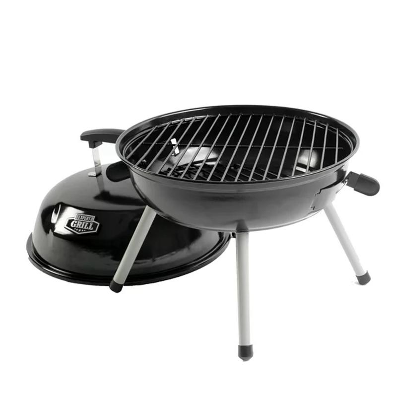 New Expert Grill 14.5'' Steel Portable Charcoal Grill, Black