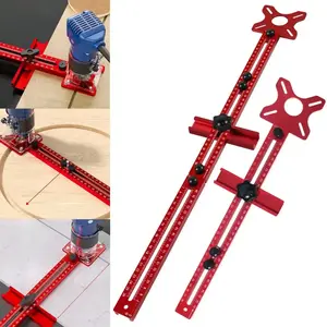 3-in-1 Router Milling Groove Bracket, 1 Set Home Hand Tools for Alignment & Positioning, Woodworking Cutting and Milling Circular Auxiliary Tool, Aluminum Router Circle Cutting JigGift