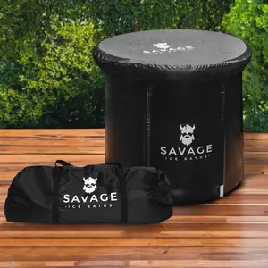 Savage Ice Baths Large Portable Ice Bath Tub for Athletes with Cover-Multiple Layered Portable Cold Plunge Tub - Recovery and Therapy - ,Ice Bath Tub for Adults at