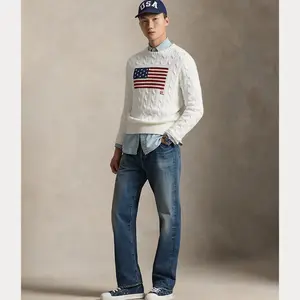 Polo Ralph Lauren - Cable-Knit Flag Sweater