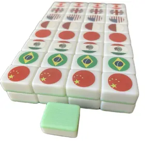 Friendly game set 65 tiles 36mm*28mm*18mm White/Green
