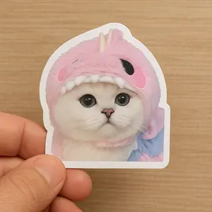 20 PCS Funny Cat Cartoon Stickers For Laptop Water Bottle Tablet Planner Waterproff Vinyl Unique Designs No Repeats
