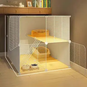 Multi-layer Foldable Pet Cage, Pet Litter Box with Lid, Litter Box Enclosure, Pet Supplies for Indoor Cats, Pet Cage for Cats, Dog & Cat Furniture for Home & Outdoor