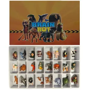 24P Italian Brainrot Tung Tung Sahur Dolls Set Tralalero Tralala Bombardino Crocodilo Shimpanzini Bananini Figures Model Toy Gif