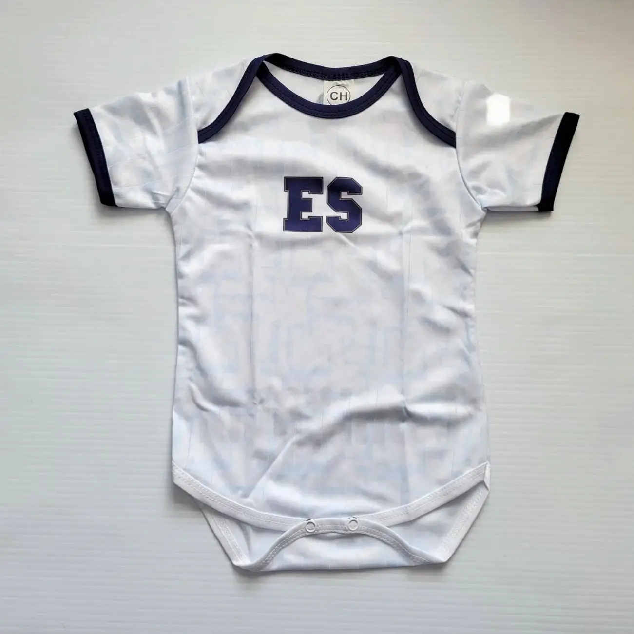 Custom El Salvador Baby Bodysuit, El Salvador Outfit One-piece, Personalized with Name and Number BBQ