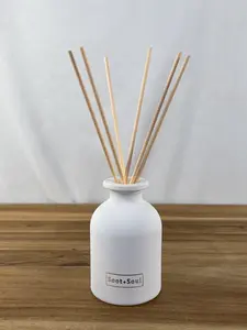 4oz. High Quality White Bottle Reed Diffuser , Premium Fragrance , Flame less Candle , Reed Diffuser Set , Aromatherapy , Air Freshner , Gift For Friend , Low Maintenance , Long Lasting