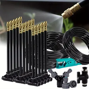 5-30m 1/4 inch 4/6mm garden spray cooling system 360 free bending atomizing nozzle adjustable atomizing sprayer outdoor watering kit
