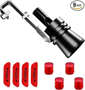 Car Turbo Sound Exhaust Whistle 2PCS – Universal Aluminum Alloy Muffler Whistle for Sedan, SUV & Truck, Loud Turbo Roar Simulator