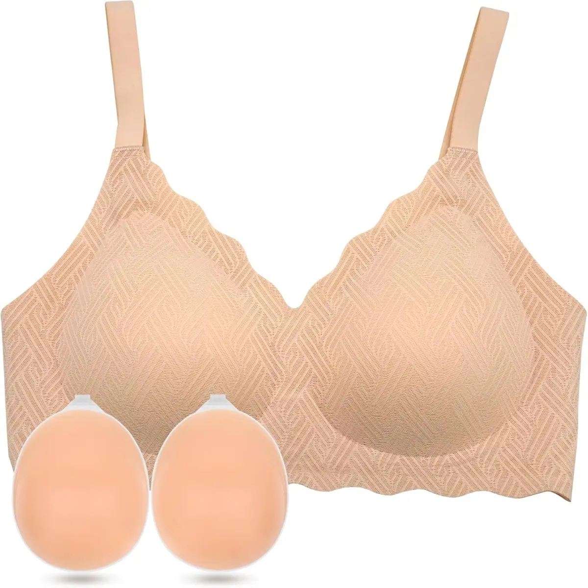 2026 silicone breast pad pocket bra, silicone breast augmentation pad, wireless pocket bra, suitable for post-surgery bras