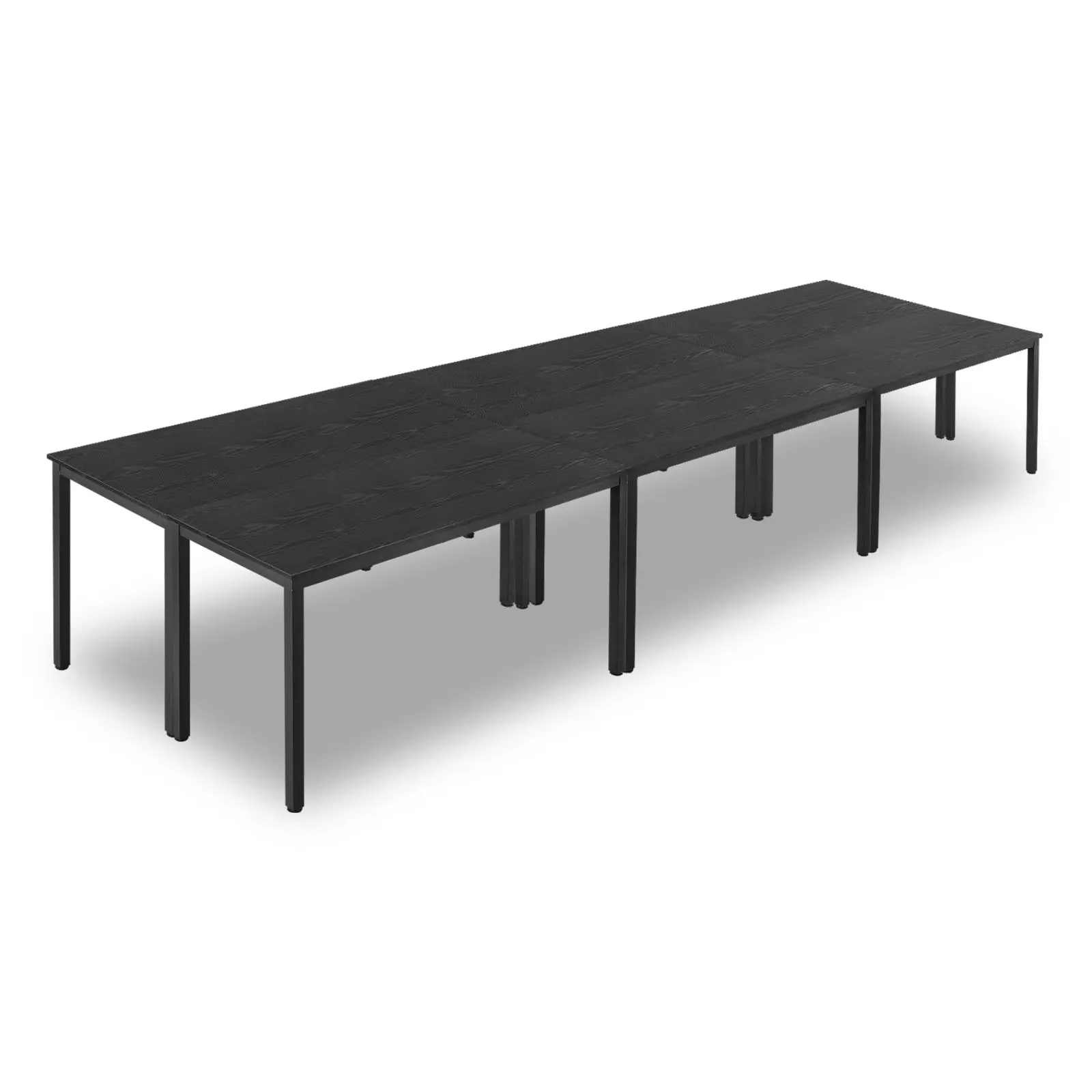 VEVOR 6-Piece Conference Table Set, Stable Modern Particleboard 4.5ft Rectangle Desk (55.12 x 23.62 in), Metal Legs, 120lbs Capacity, 31.97lbs Unit Weight, Flexible Combination, Easy Assembly Required for Office Training