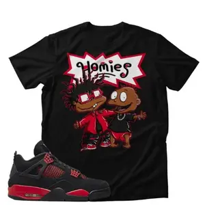 Homies Rugrats Unisex Shirt Match JD 4 Retro Red Thunder