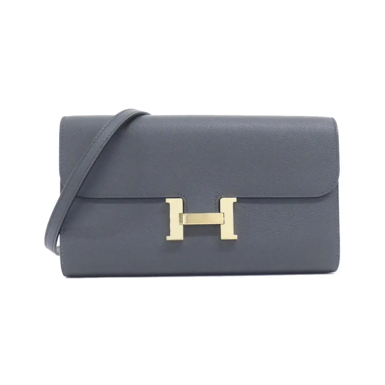 Pre-owned HERMÈS Calfskin Small Leather Goods Hermes Constance To Go Evercolor Shoulder Wallet