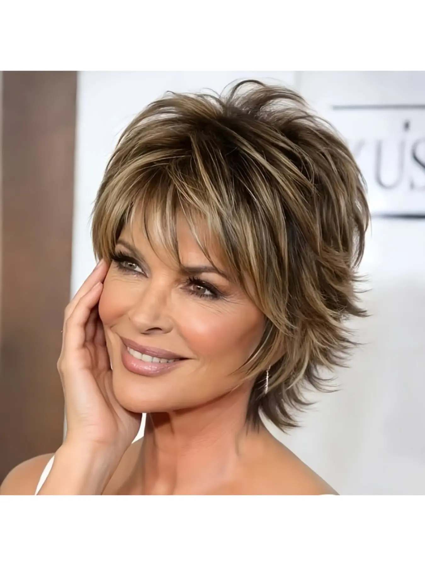 Women's Short Synthetic Smooth Wig 6 Inches, Highlights Fairy Hair, Perfect Gift for Holidays, Daily Use, Multiple Occasions, Highlight Bob Wig