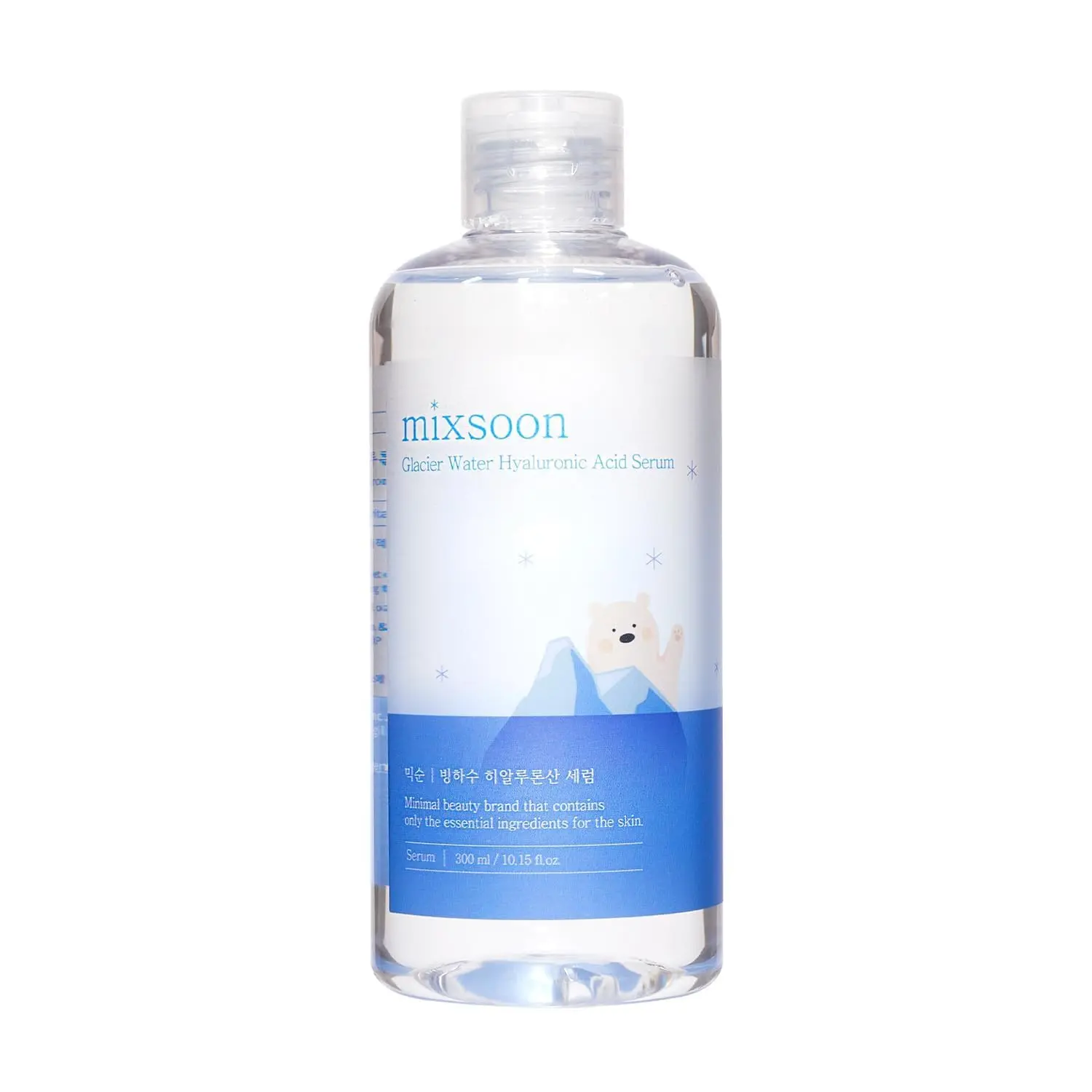 Mixsoon Glacier Water Hyaluronic Acid Serum - Moisturizing Hydrating Single Item Intensive Moisture Booster for Dry Dehydrated Skin, Korean Skincare Barrier Support, 300ml