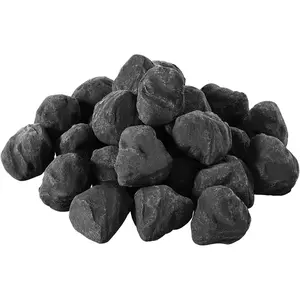 Christmas present Lava Rocks, 1.2-2.0 inch 25 Pcs Fire Stones Lava Rocks for Fire Pit, Reusable Fire Pit Stones Indoor and Outdoor Use, Decorative Firepit Rocks for Propane/Gas Fireplace,Stove,Courtyard,Camping