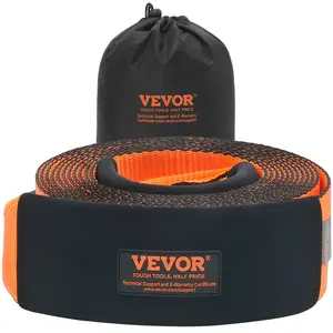 VEVOR Recovery Tow Strap 4x 30', 46, 500 lbs Break Strength, Triple Reinforced Loop Straps, Tree Saver, Off Road Towing and Recovery, Extreme Weather Resistance, Protective Sleeves Storage Bag