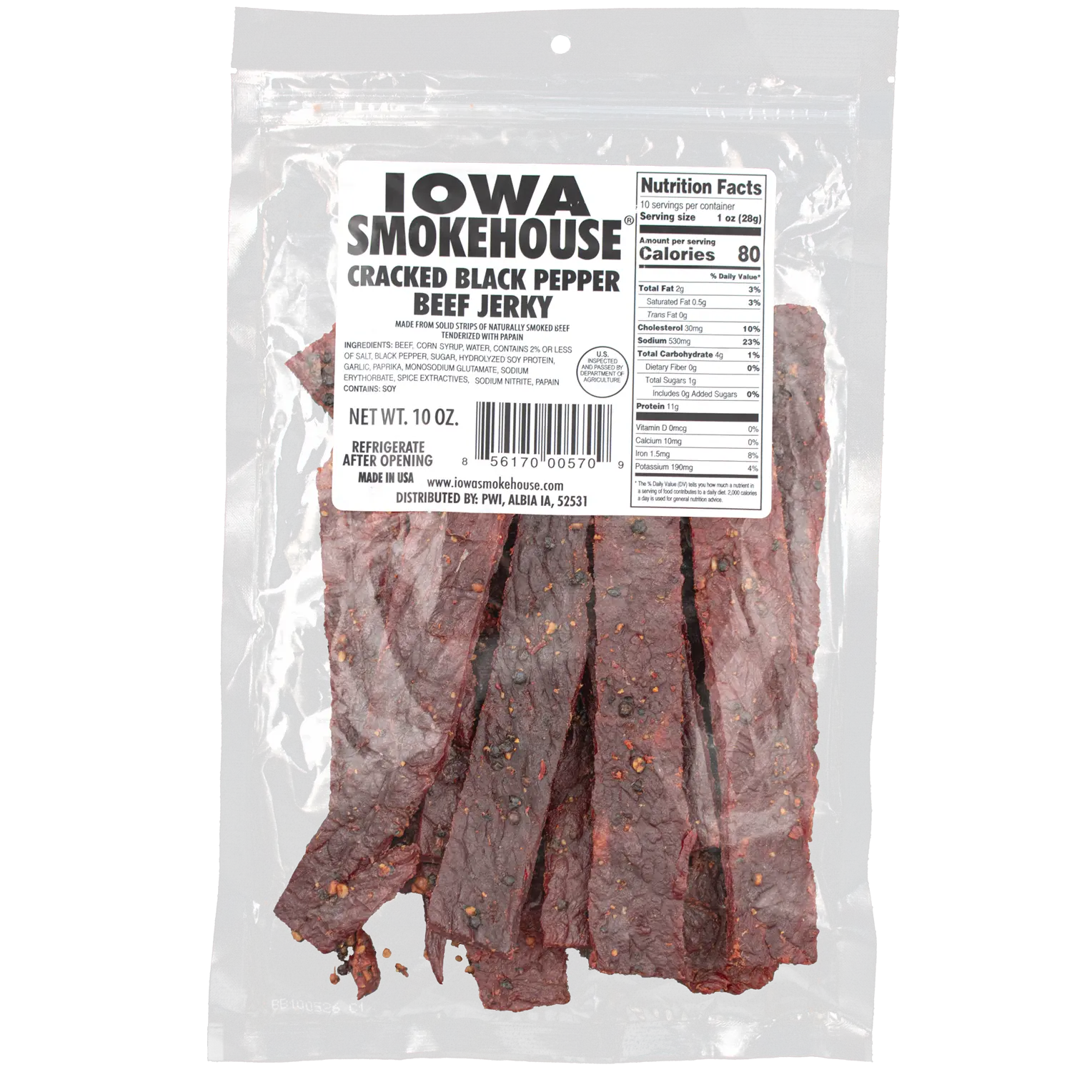 10 oz Beef Jerky Cracked Black Pepper