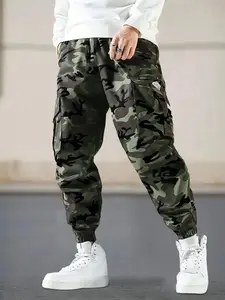 Men's Camo Print Cargo Pants, Regular Fit Casual Street Fashion Comfy Trousers for Daily Wear, Men's Bottoms for All Seasons, Casual Sports Trousers