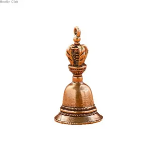 Vintage Solid Brass Bell Creative Keychain & Bag Pendant Zhong Kui Blessing Bell for Car Key Anti-Loss Charm Feng Shui Evil Spirit Protection Bell Pet Collar Bell Lucky Ornament Bulk Wholesale Non-slip Stainless Steel Ground Grip Crampons