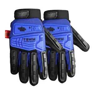 TSWM Premium Welding Glove with Flame Resistant Stitching for Maximum Protection Ideal for Welders Ensuring Safety and Reliability Blue & Black