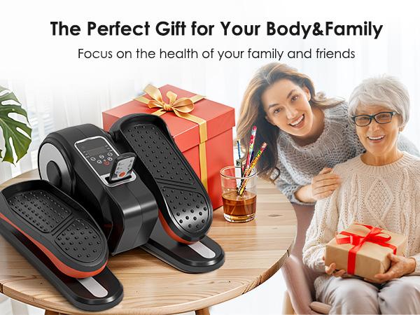 Nicole Selection Compact Electric Mini Elliptical Machine - Portable Home Gym, 12 Resistance Levels, Quiet Motor, 90V Power, Cardio Exercise Under-Desk Elliptical Cross Trainers with Forward-Reverse Dual Direction for Small Spaces