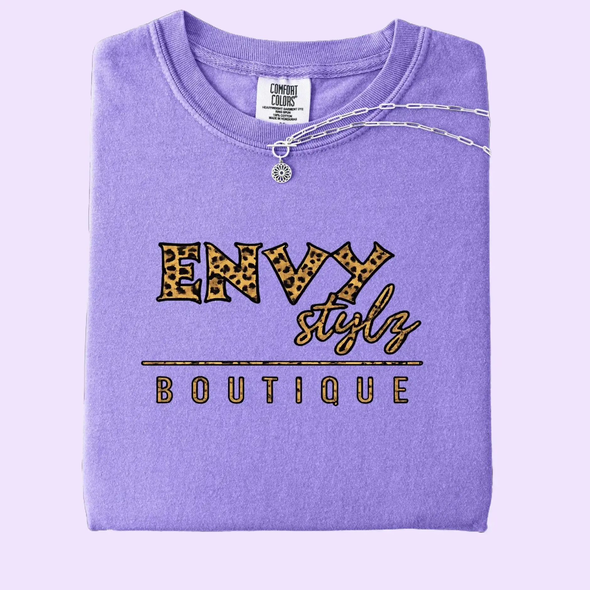 Envy Stylz Leopard Logo Graphic Tee, Print, Everyday